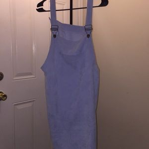 Baby Blue corduroy overall dress